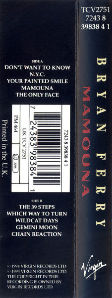 Bryan Ferry : Mamouna (Cass, Album)