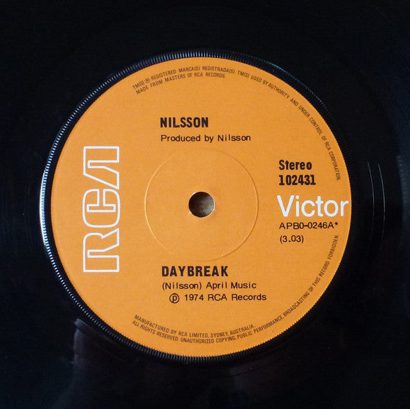 Nilsson* : Daybreak (7", Single, Ltd)