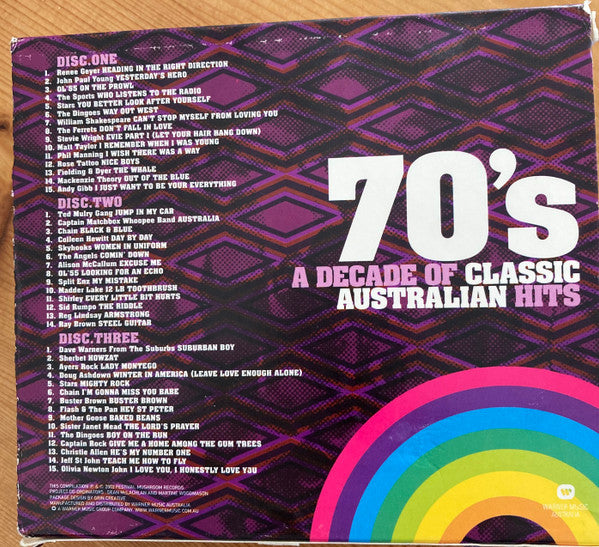 Various : Decade Of Classic Australian Hits 70's (3xCD, Comp)