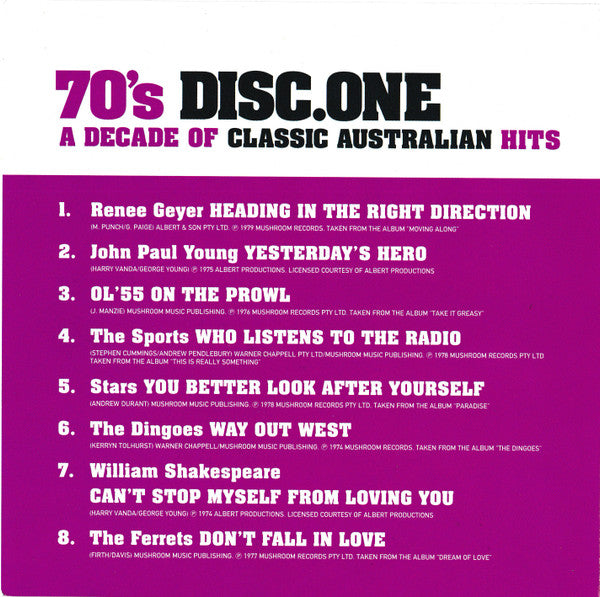 Various : Decade Of Classic Australian Hits 70's (3xCD, Comp)