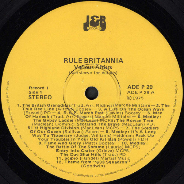 Various : Rule Britannia (2xLP, Comp)