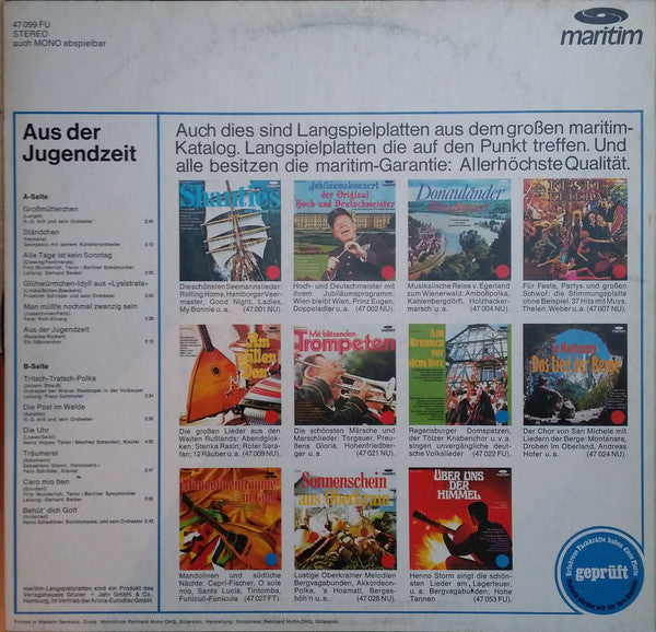 Various : Aus Der Jugendzeit (LP, Comp)