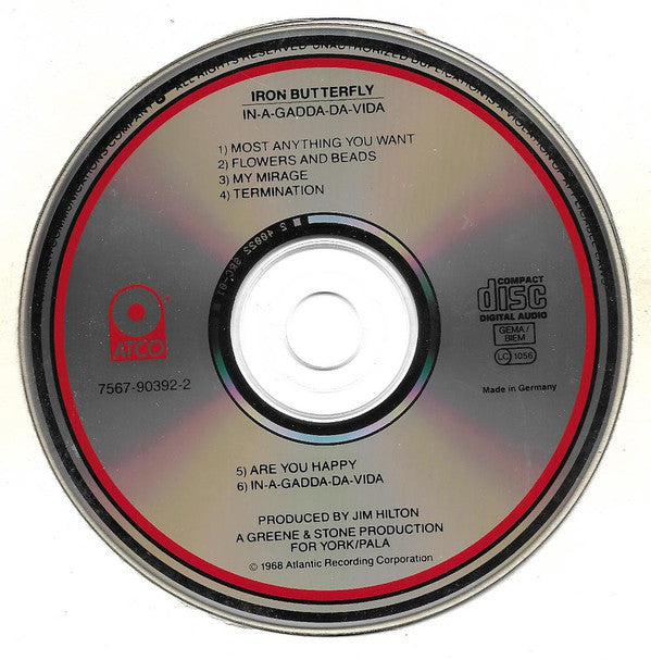 Iron Butterfly : In-A-Gadda-Da-Vida (CD, Album, RE)