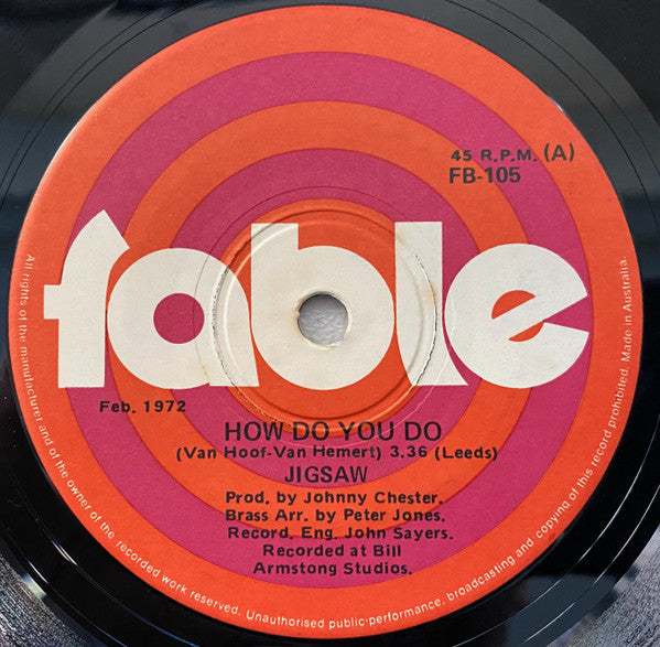 Jigsaw (17) : How Do You Do (7", Single)