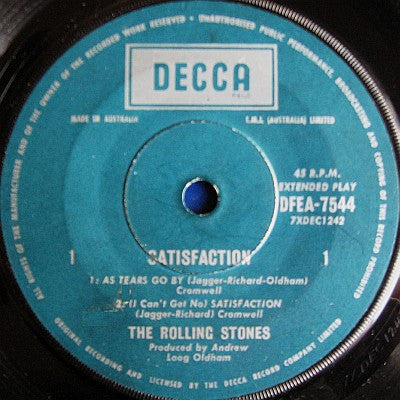 The Rolling Stones : Satisfaction (7", EP)