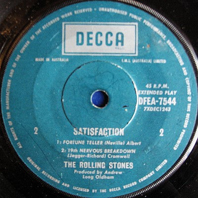 The Rolling Stones : Satisfaction (7", EP)