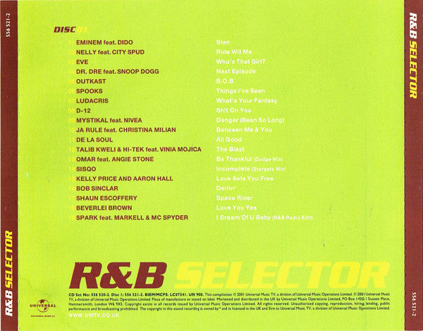 Various : R&B Selector (2xCD, Comp + Box)