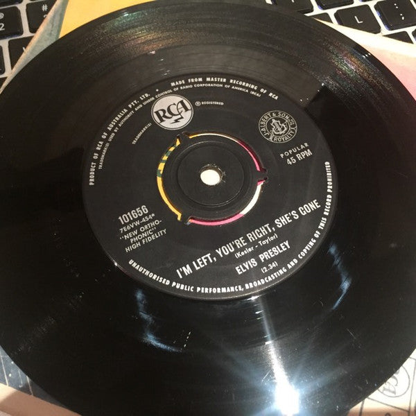 Elvis Presley : Baby Let's Play House / I'm Left, You're Right, She's Gone (7", Single)