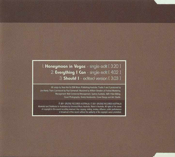 Sean Ikin : Honeymoon In Vegas (CD, Single)