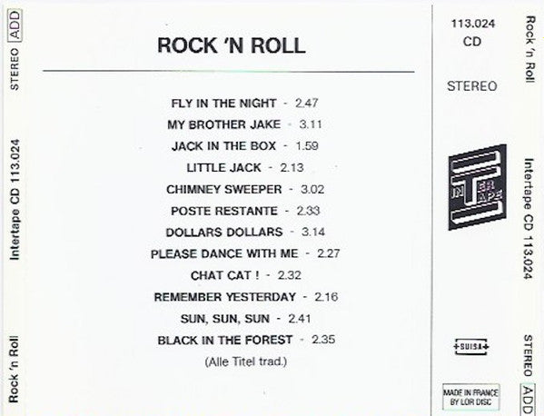 Unknown Artist : Rock 'n Roll (CD, Album)