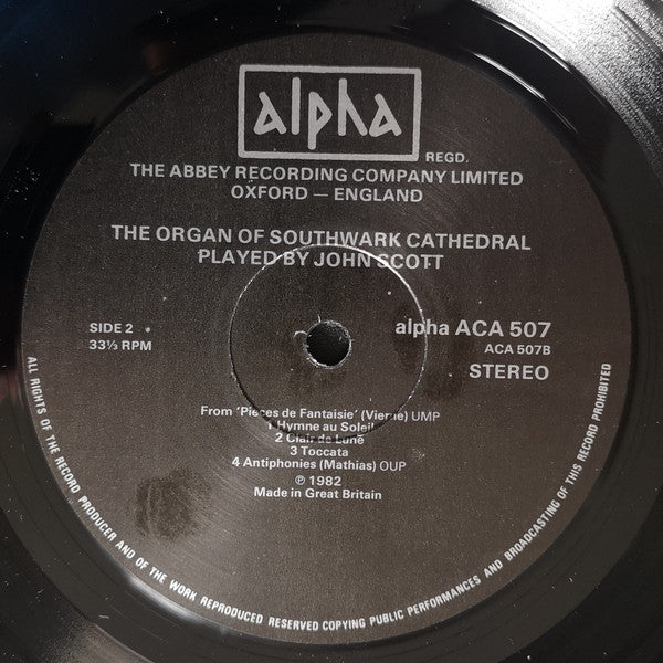 John Scott (10) : Southwark Cathedral Organ (LP)