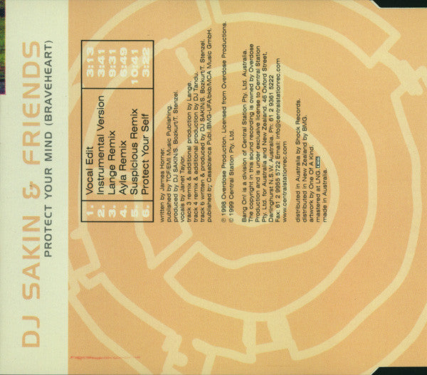 DJ Sakin & Friends : Protect Your Mind (Braveheart) (CD, Maxi)