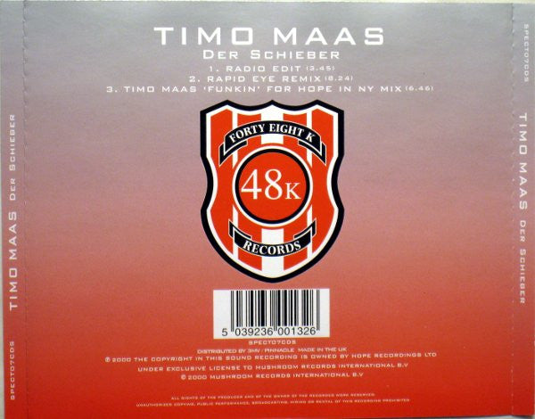 Timo Maas : Der Schieber (CD, Single)