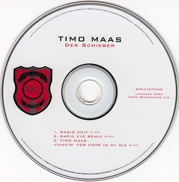 Timo Maas : Der Schieber (CD, Single)