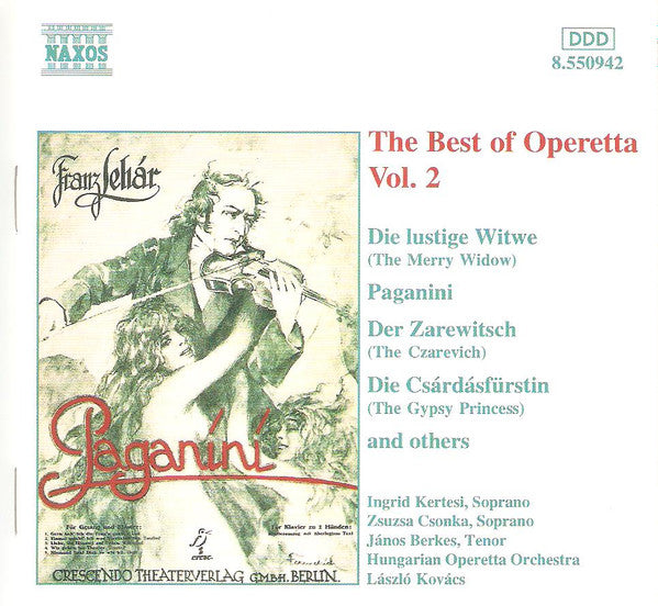 Ingrid Kertesi, Zsuzsa Csonka, János Berkes, László Kovács, Hungarian Operetta Orchestra* : The Best Of Operetta Vol. 2 (CD, Album)