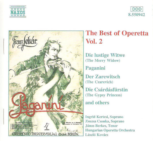 Ingrid Kertesi, Zsuzsa Csonka, János Berkes, László Kovács, Hungarian Operetta Orchestra* : The Best Of Operetta Vol. 2 (CD, Album)