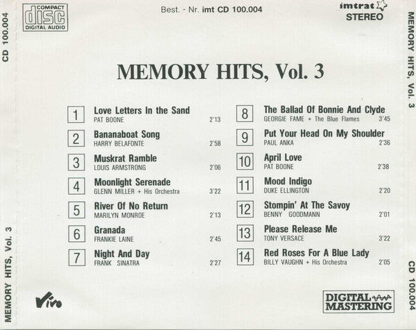 Various : Memory Hits Vol.3 (CD, Comp)