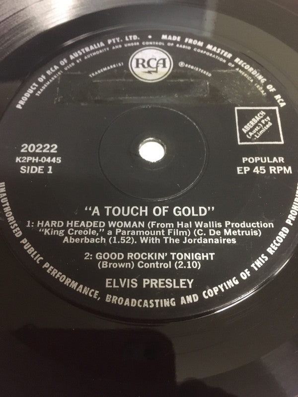 Elvis Presley : A Touch Of Gold Volume I (7", EP)