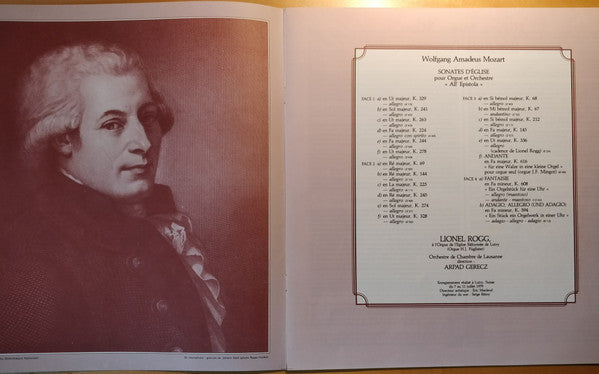 Wolfgang Amadeus Mozart, Lionel Rogg, Orchestre De Chambre De Lausanne, Arpad Gérecz : Sonates D'Eglise = The Church Sonatas (2xLP + Box)