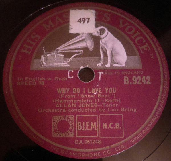 Allan Jones (5) : Make Believe / Why Do I Love You (Shellac, 10")
