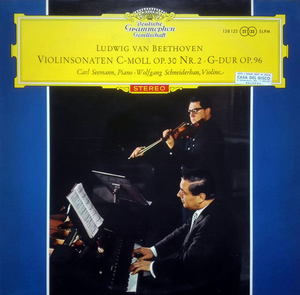 Ludwig Van Beethoven, Carl Seemann, Wolfgang Schneiderhan : Violinsonaten C-Moll Op.30 Nr.2 - G-Dur Op.96 (LP, Red)
