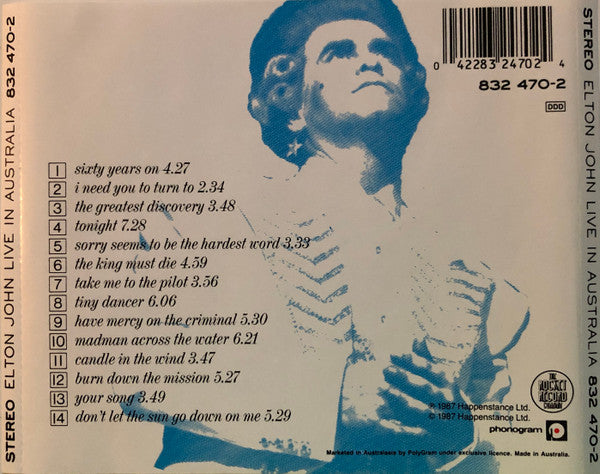 Elton John : Live In Australia (With The Melbourne Symphony Orchestra) (CD, Album)