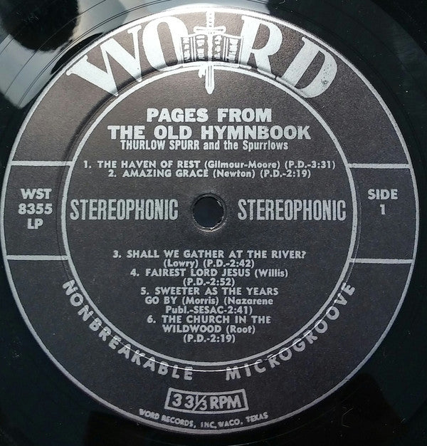 Thurlow Spurr And The Spurrlows : Pages From The Old Hymnbook (LP, Album)
