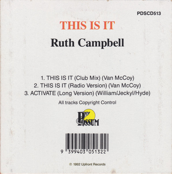 Ruth Campbell : This Is It (CD, Single)