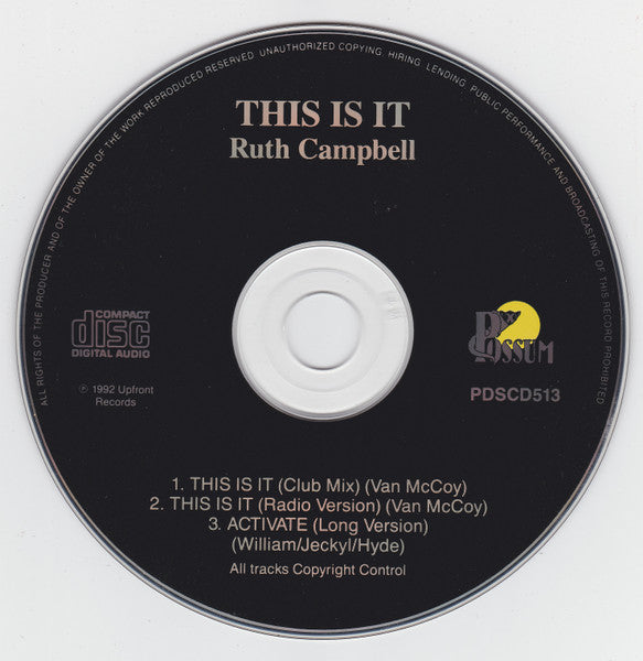 Ruth Campbell : This Is It (CD, Single)