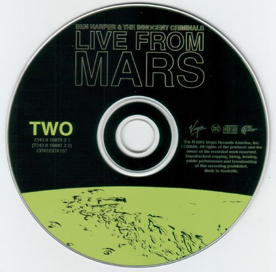 Ben Harper & The Innocent Criminals : Live From Mars (2xCD, Album, Gat)
