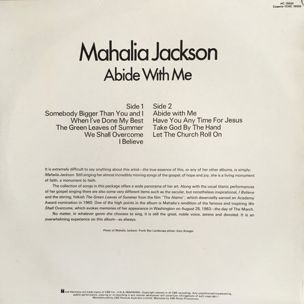 Mahalia Jackson : Abide With Me (LP, Album, Comp)