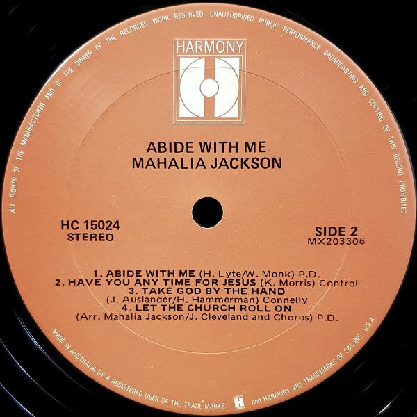 Mahalia Jackson : Abide With Me (LP, Album, Comp)