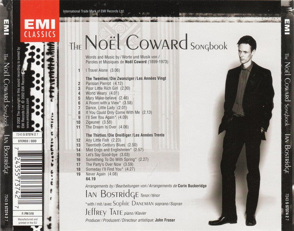 Ian Bostridge, Jeffrey Tate - Noël Coward : The Noël Coward Songbook (CD, Album)