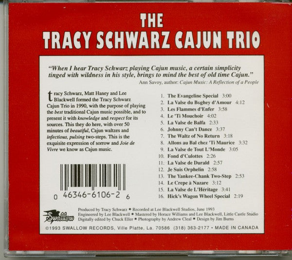 The Tracy Schwarz Cajun Trio : The Tracy Schwarz Cajun Trio (CD, Album)