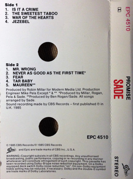 Sade : Promise (Cass, Album, Dol)