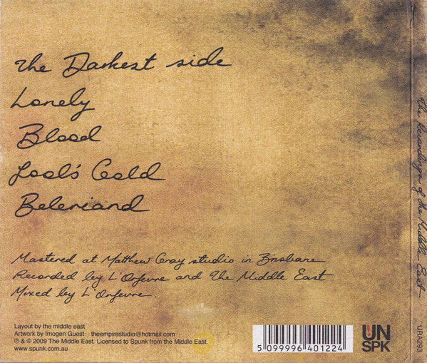 The Middle East : The Recordings Of The Middle East (CD, EP)