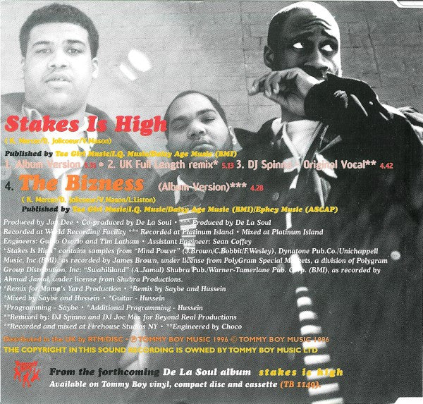 De La Soul : Stakes Is High (CD, Single)