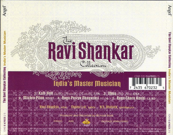 Ravi Shankar : India's Master Musician (CD, Album, RE, RM)