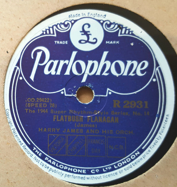 Harry James And His Orch.* : Let Me Up / Flatbush Flanagan (Shellac, 10")