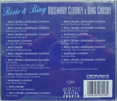 Rosemary Clooney & Bing Crosby : Rosie & Bing (CD, Comp, RM)