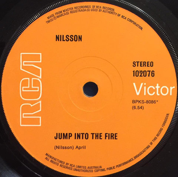 Harry Nilsson : Jump Into The Fire (7", Single)