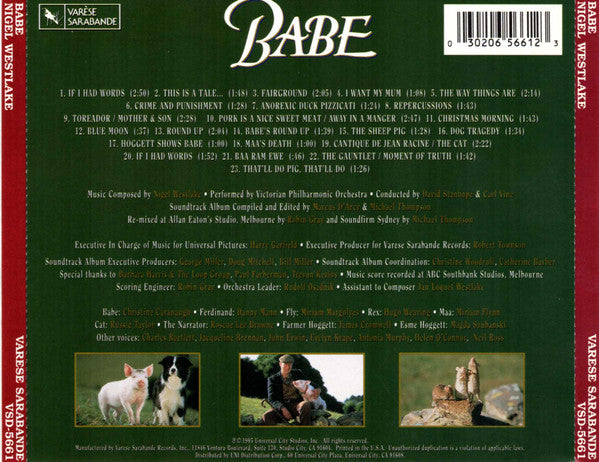 Nigel Westlake : Babe (Original Motion Picture Soundtrack) (CD, Album)