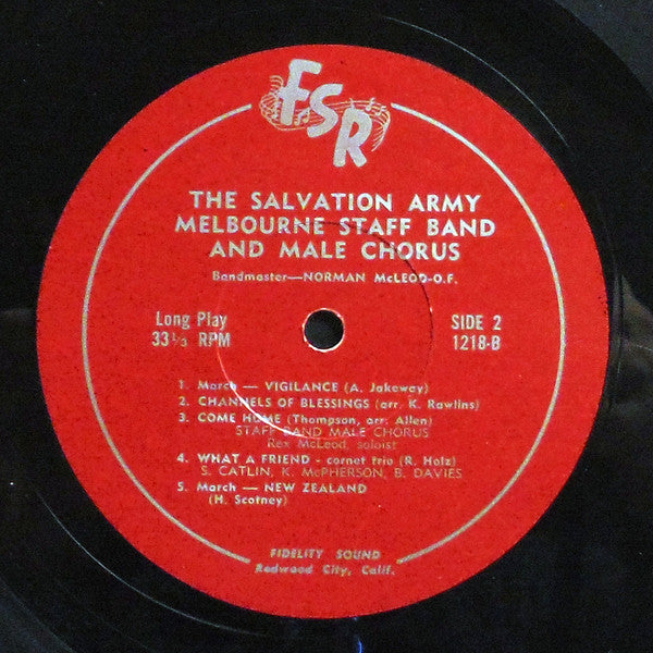 Melbourne Territorial Staff Band* : Melbourne Territorial Staff Band (LP, Mono)
