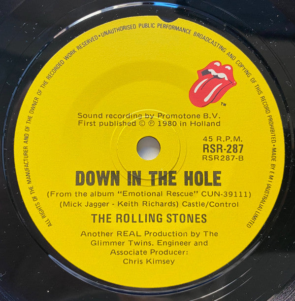 The Rolling Stones : Emotional Rescue  (7", Single)