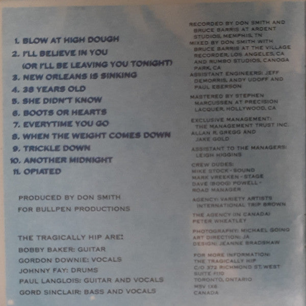 The Tragically Hip : Up To Here (CD, Album, RE)