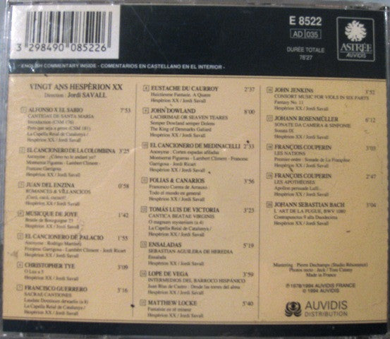 Hespèrion XX Direction: Jordi Savall : Vingt Ans Hespèrion XX (CD, Comp)