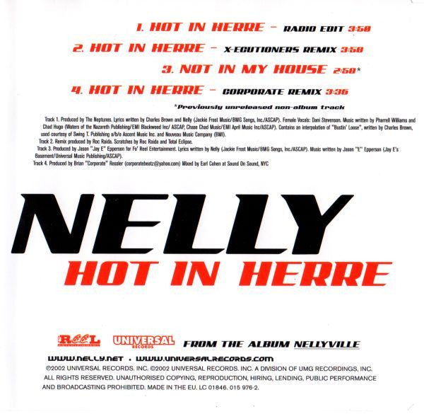 Nelly : Hot In Herre (CD, Maxi)
