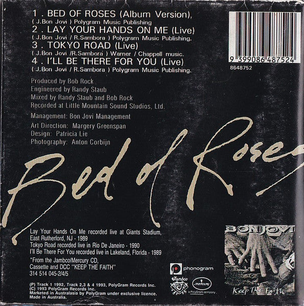 Bon Jovi : Bed Of Roses (CD, Maxi, Ltd, Per)