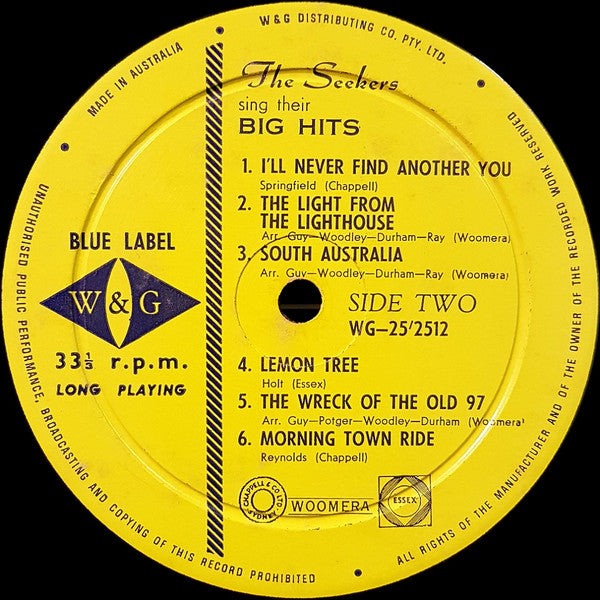 The Seekers : The Seekers Sing Their Big Hits (LP, Comp, Mono)