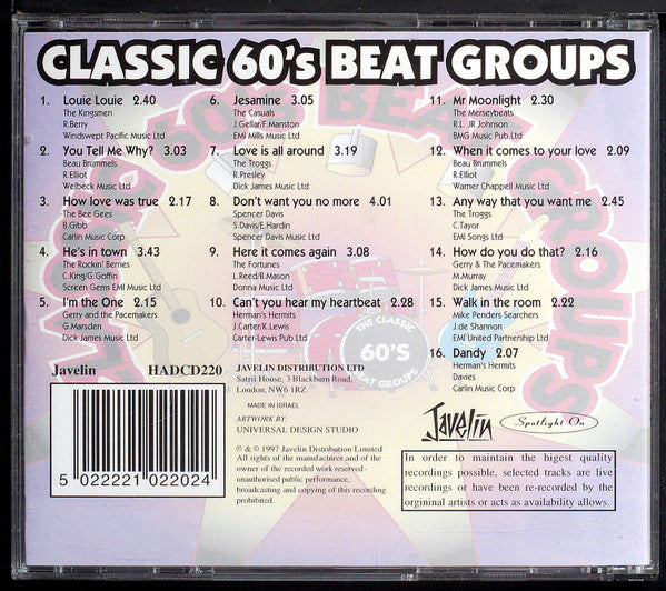 Various : Classic 60's Beat Music (CD, Comp)